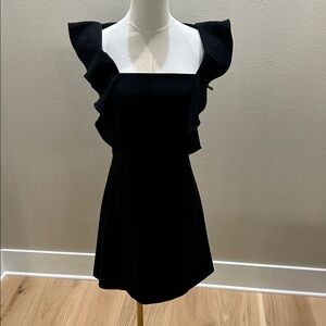 Elegant Black Ruffle Dress